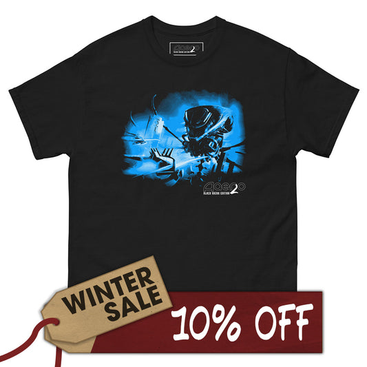 Aaero2: Black Razor Edition Unisex Classic Tee in Blue