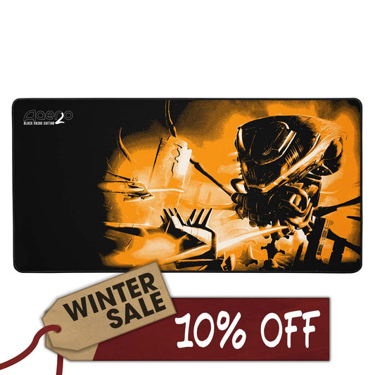 Aaero2 : Black Razor Edition Mouse Pad in Orange