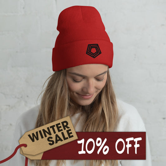 Beneath Cuffed Beanie